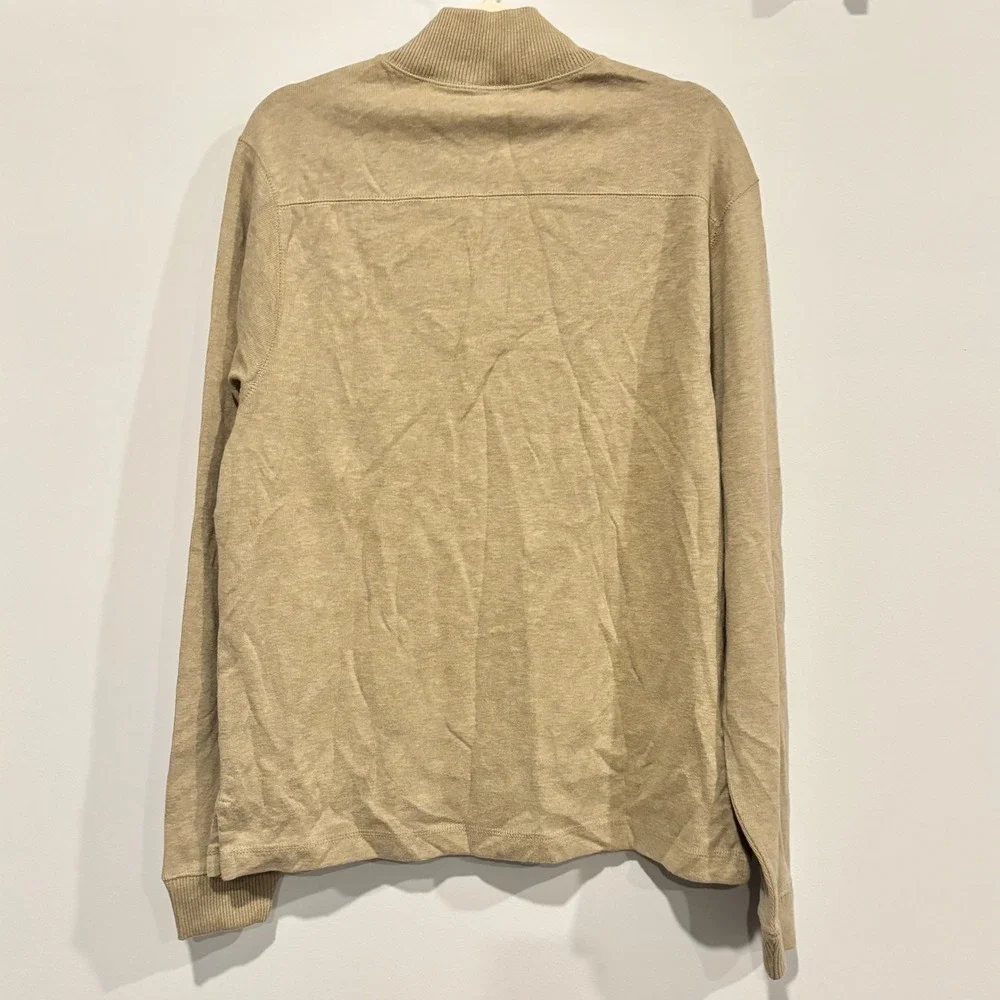 Jos A Bank Men Quarter Zip Medium Pullover Cotton Sweater Old‎ Money Soft 20471